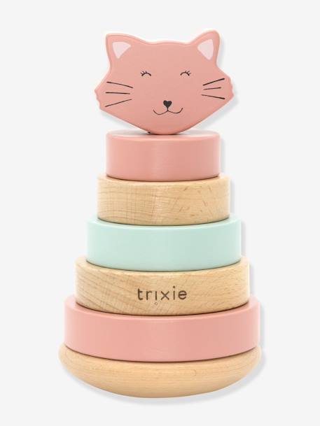 Houten stapeltoren - TRIXIE 6639+geel+rozen+sinaasappel - vertbaudet enfant 