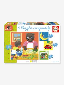 -Set van 4 meegroeipuzzels van 15 tot 25 stukjes Petit Ours Brun EDUCA