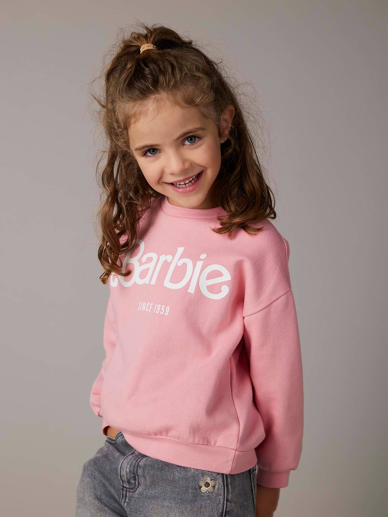 Barbie®-sweater van molton snoepjesroze