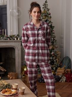 -Geruite kerstpyjama voor dames familie-capsulecollectie