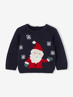 -Jacquard babytrui met kerstman