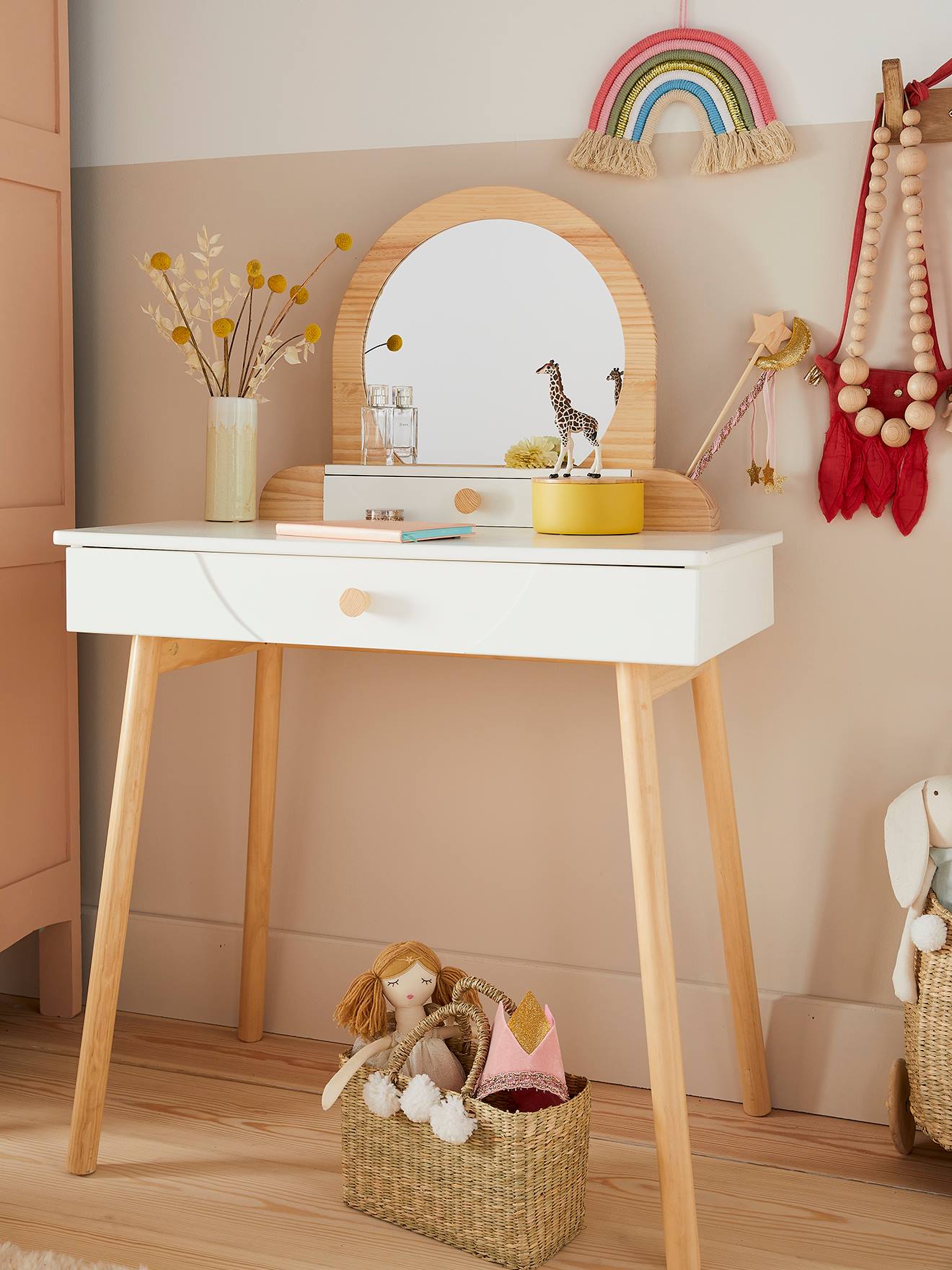 Grote kaptafel Suzie wit - hout