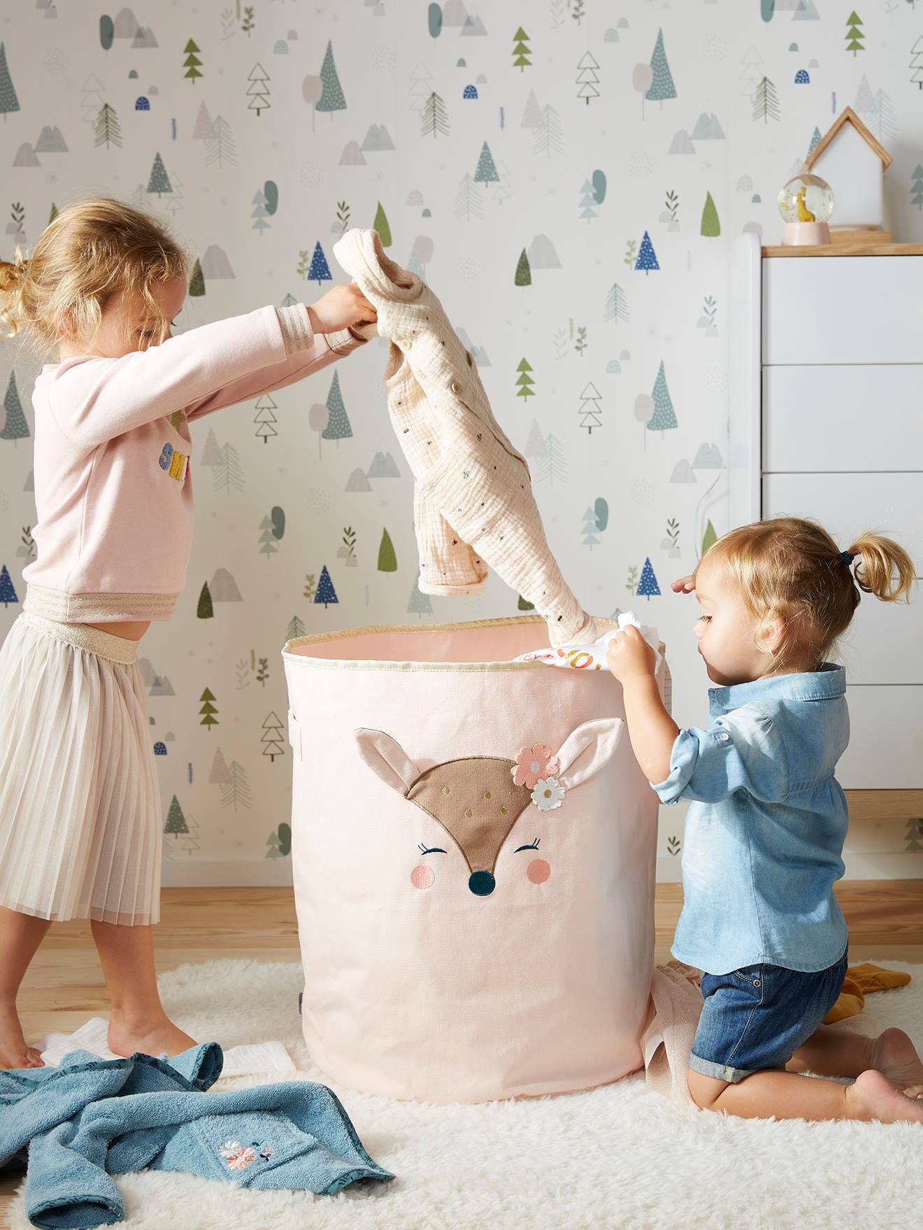Opbergmand XL Hinde roze