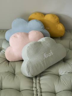 Linnengoed en decoratie-Personaliseerbaar kussen van katoengaas Wolk