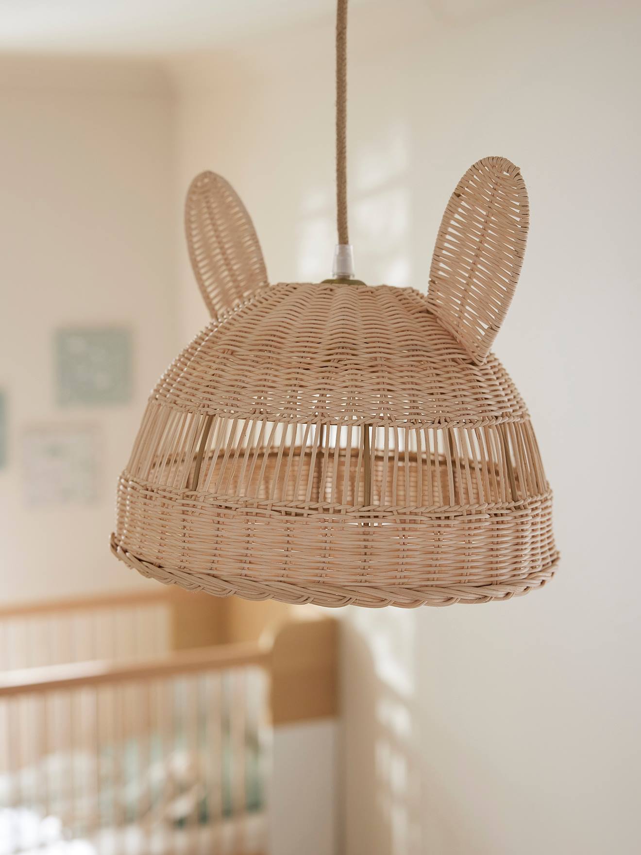 Rotan konijnen lampenkap