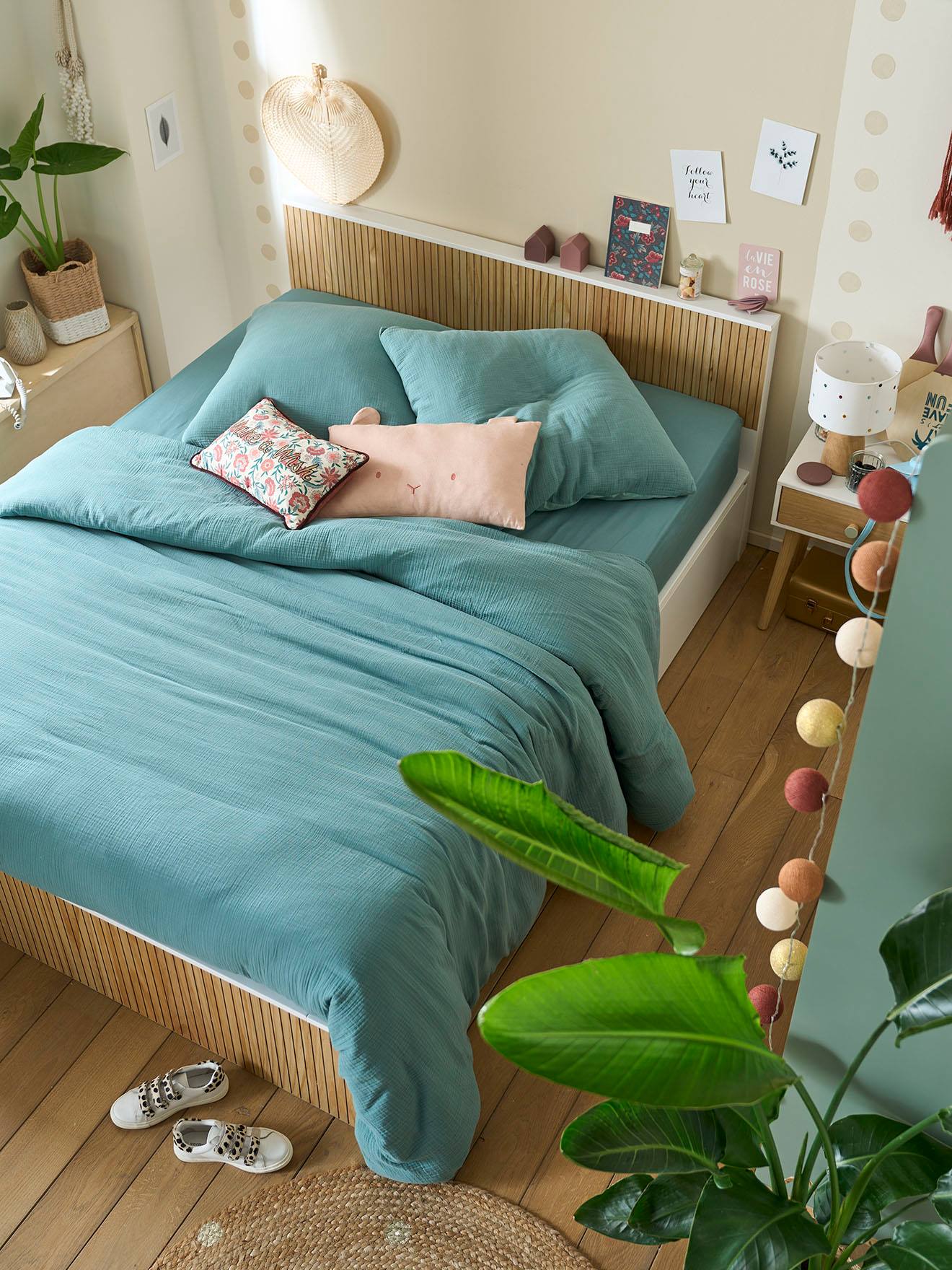 Tweepersoonsbed met opbergruimte NUTS wit