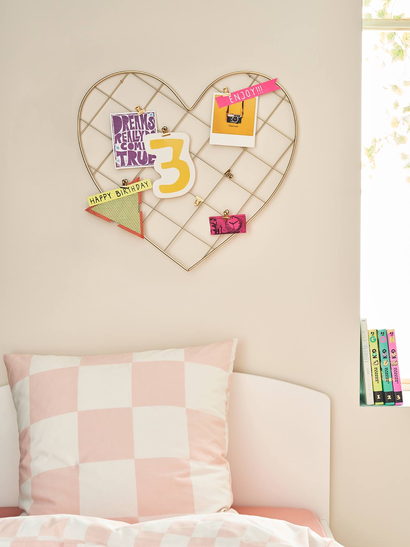 Collagelijst hart van messing goud
