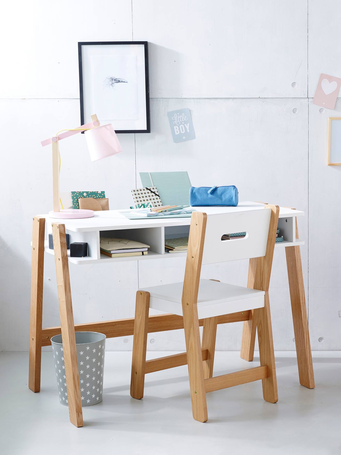 Juniorbureau ARCHITECT wit/licht hout
