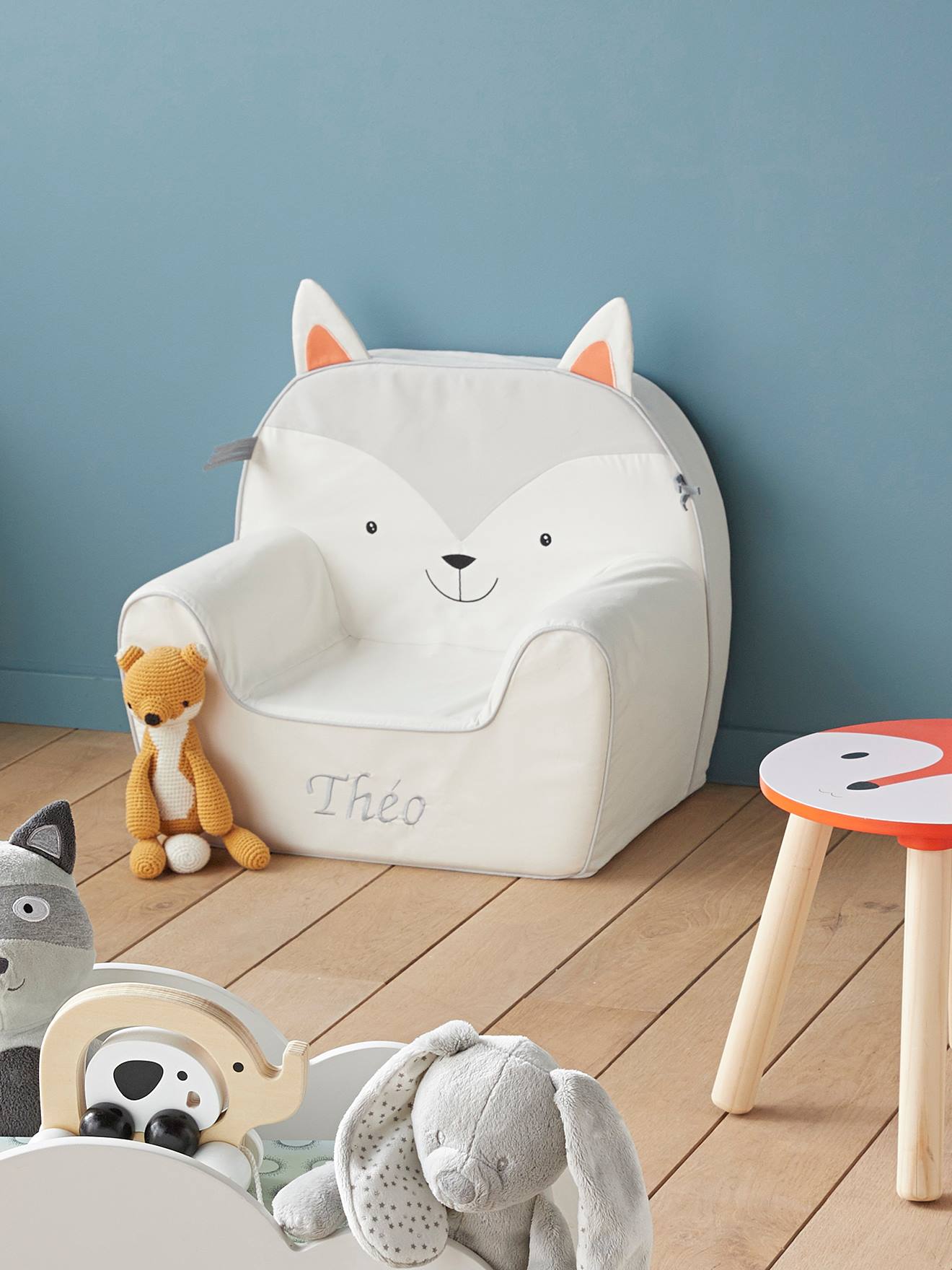 Fauteuil van personaliseerbaar mousse Kat grijs