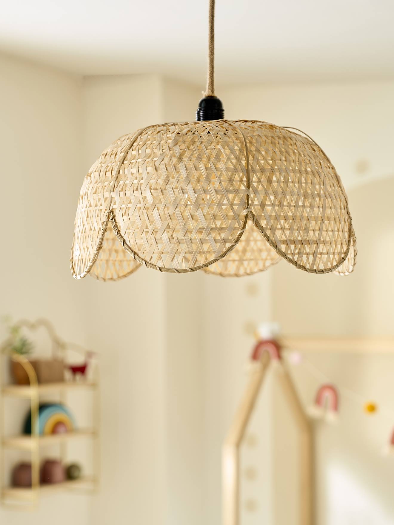 Schaduw voor bamboe hanglamp CHAMPΓTRE goudbeige