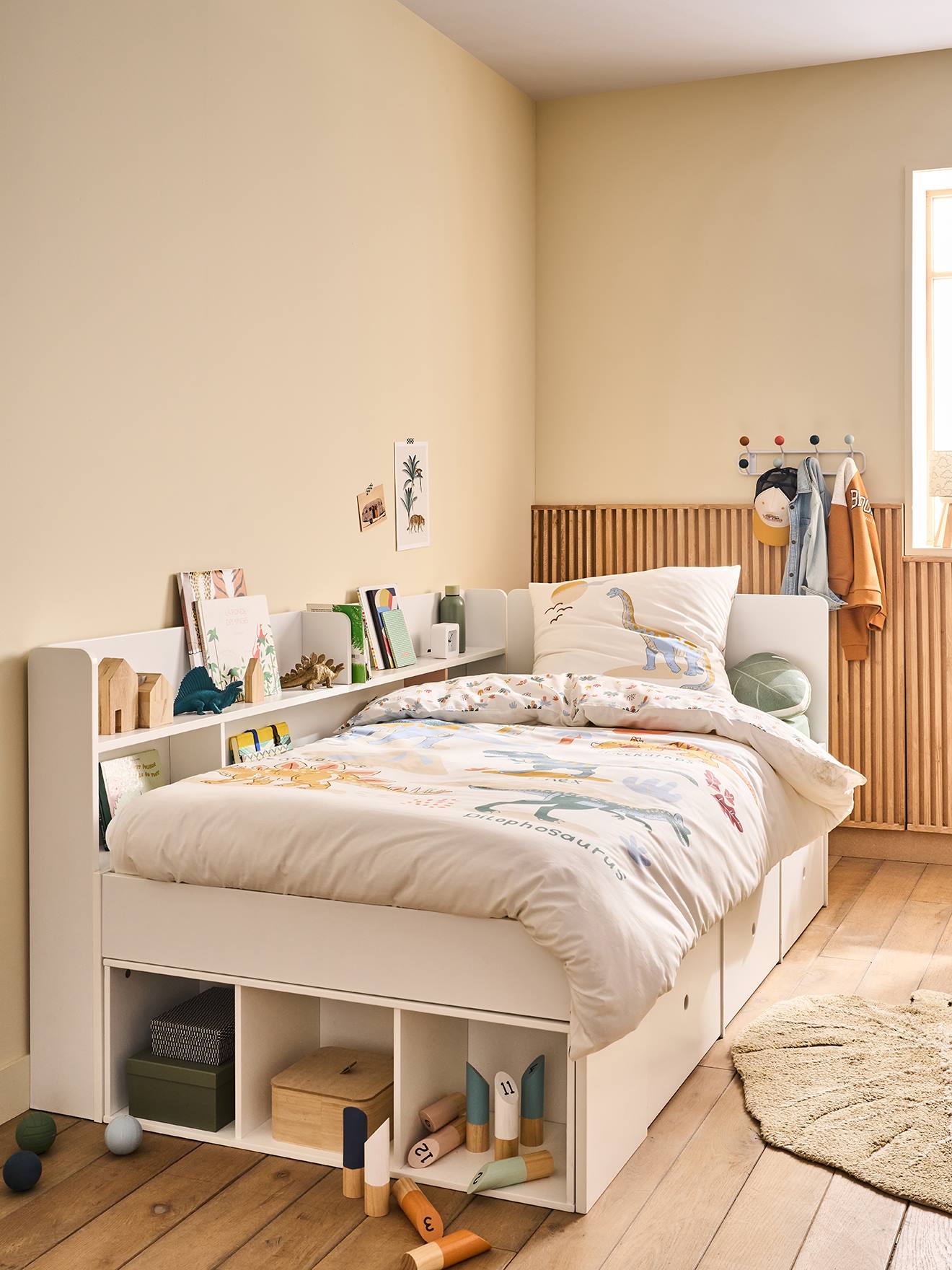 Kinderbed met opbergruimte BASEO wit