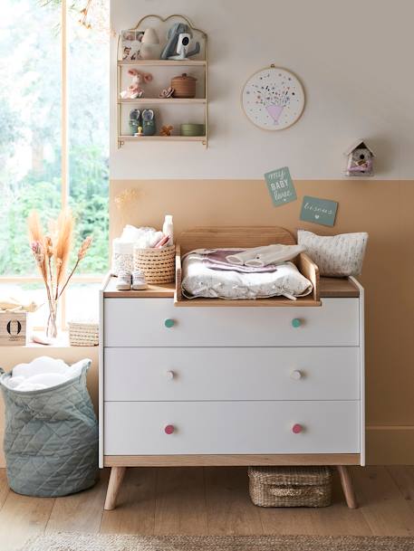 Confetti Nature luiertafel Natuurlijk hout - vertbaudet enfant 