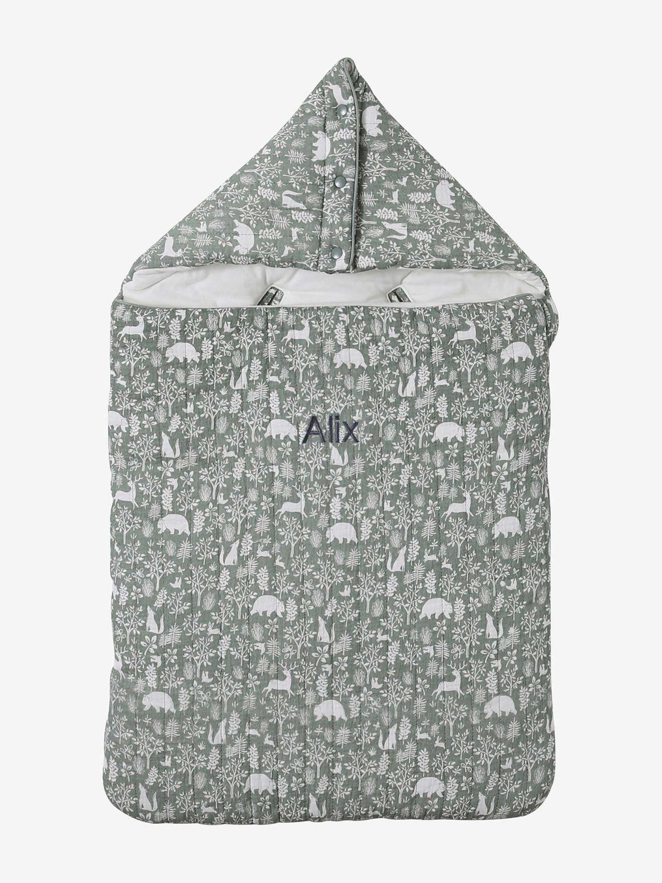 Engelennest KLEINE DINO van hydrofiel doek ijsblauw