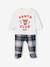2-delige kerstpyjama voor baby's 'Santy Club' familie-capsulecollectie ecru - vertbaudet enfant 