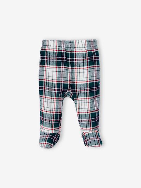 2-delige kerstpyjama voor baby's 'Santy Club' familie-capsulecollectie ecru - vertbaudet enfant 