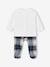 2-delige kerstpyjama voor baby's 'Santy Club' familie-capsulecollectie ecru - vertbaudet enfant 