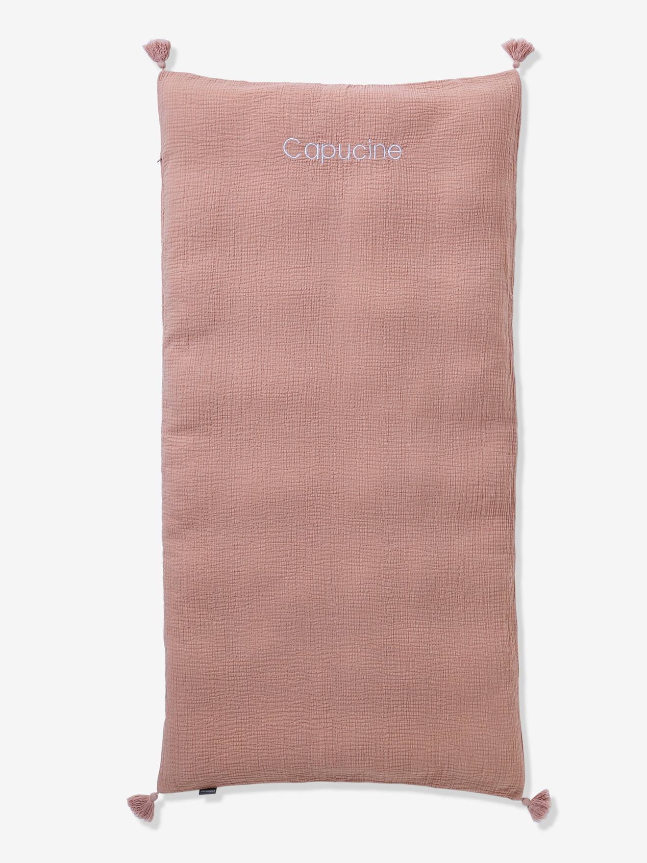 Personaliseerbare hoes voor vloermatras roze (poederkleur)