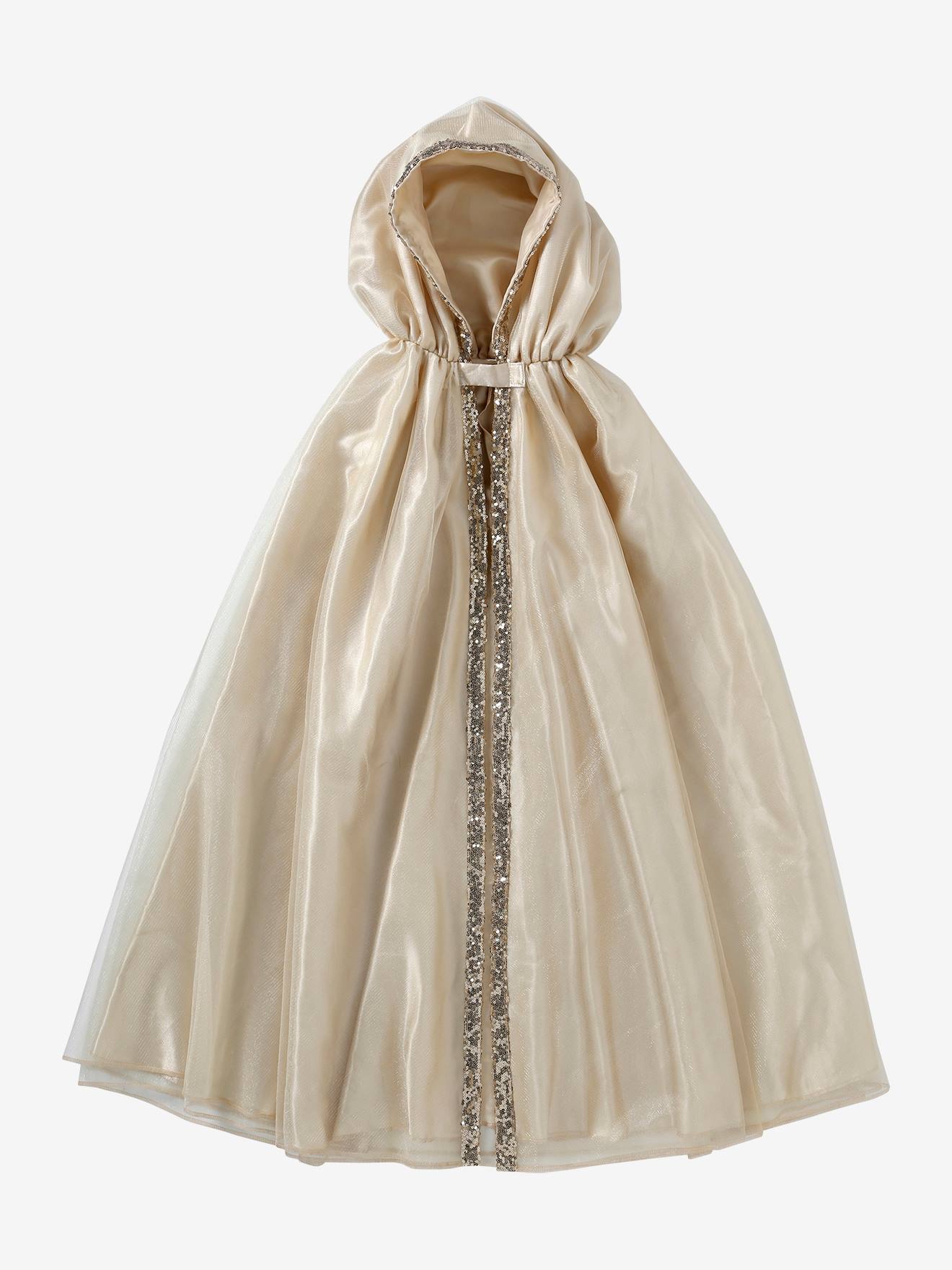 Cape van tule met capuchon goud afbeelding