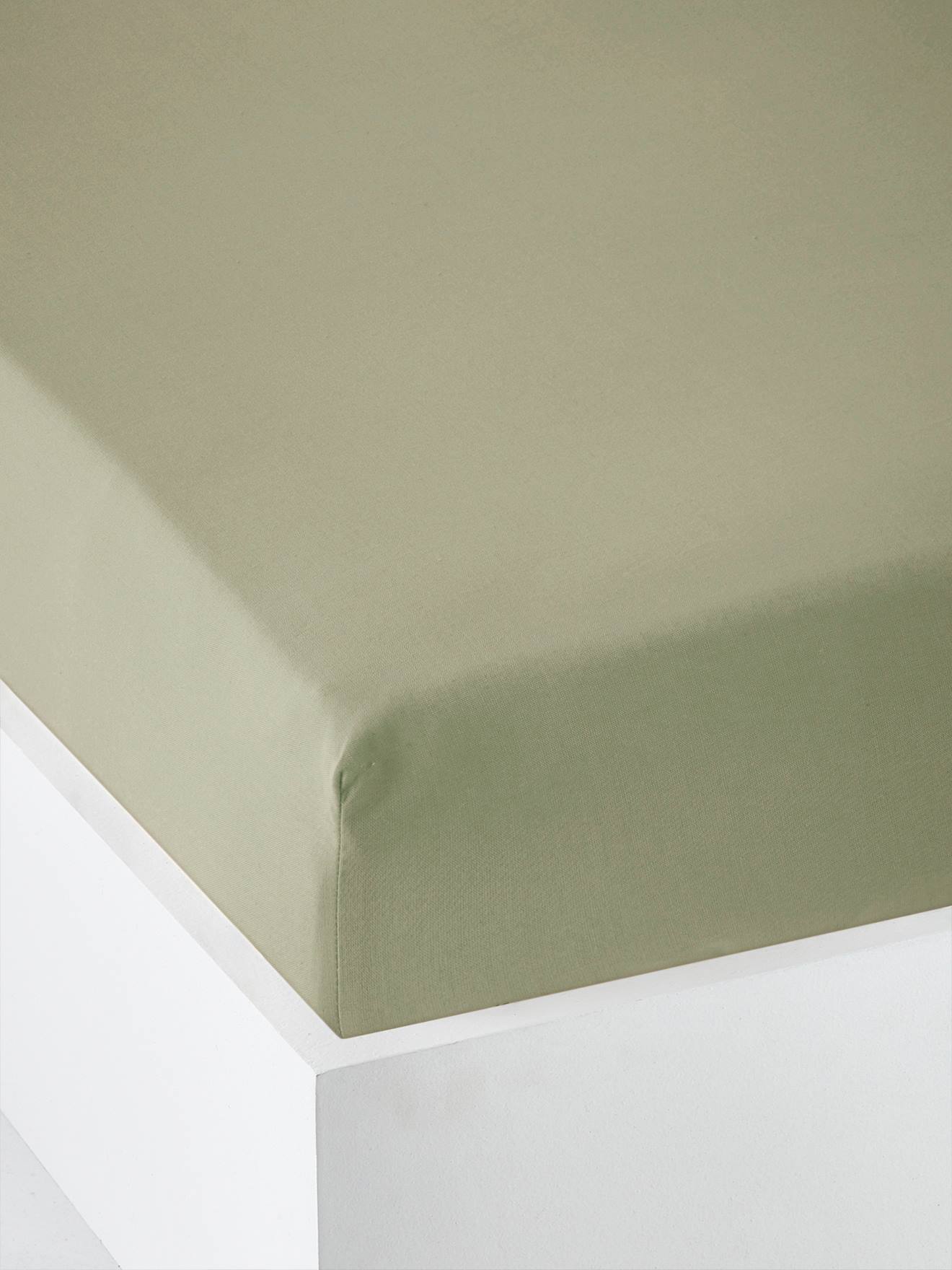 Effen jersey hoeslaken van Oeko-Tex® olijf