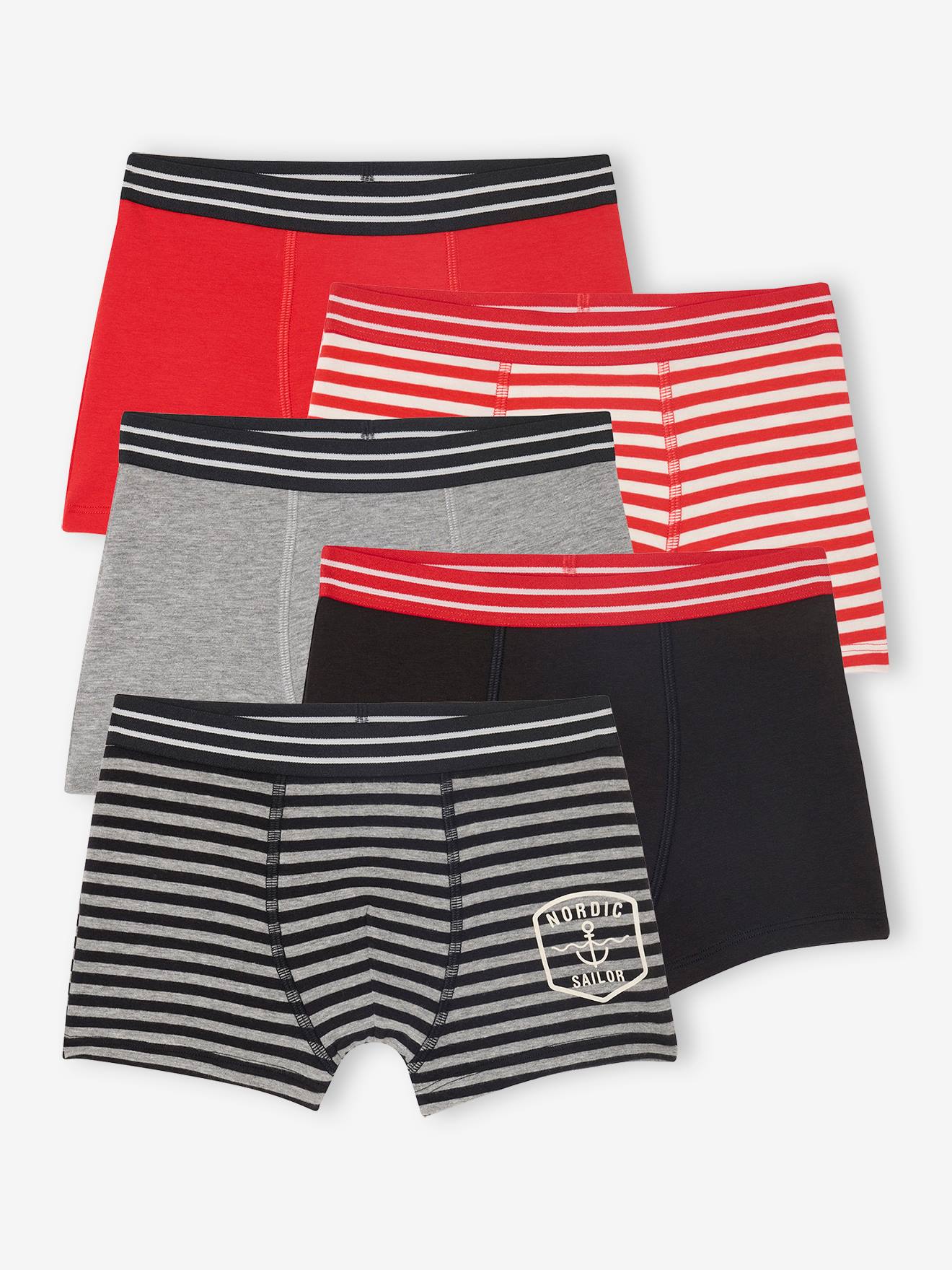 Bio-Kollektion: 5er-Pack Jungen Boxershorts SAILOR rood