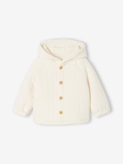 -Fleece gewatteerd vestje met capuchon voor pasgeborene