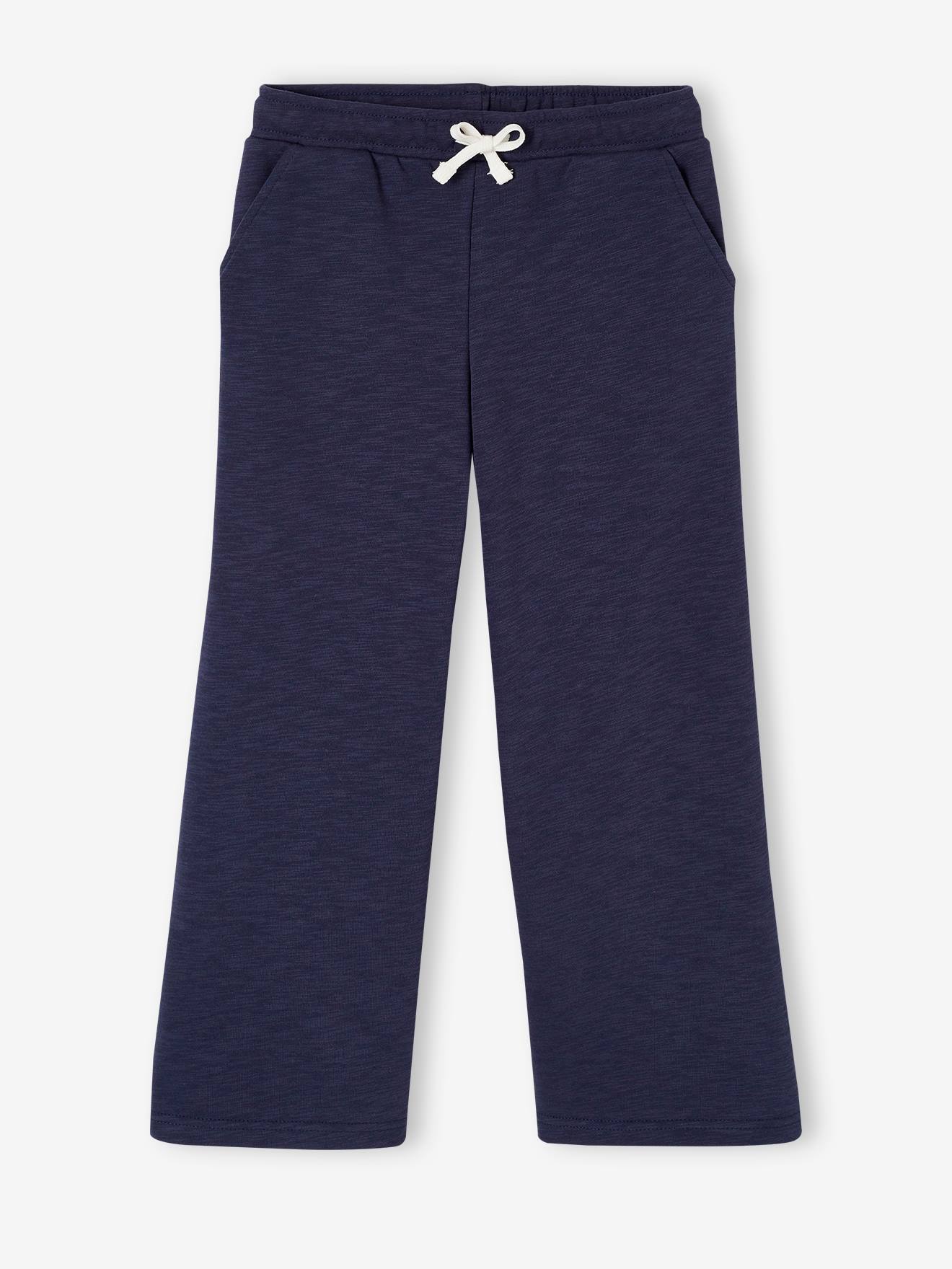 Wijde joggingbroek voor meisjes marineblauw
