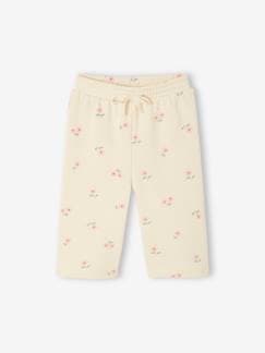 Baby-Broek, jean-Babybroek met grote bloemmotieven