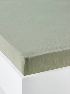 Linnengoed en decoratie-Baby beddengoed-Hoeslakens-Baby dekbedovertrek effen in biologisch katoenen gaas*
