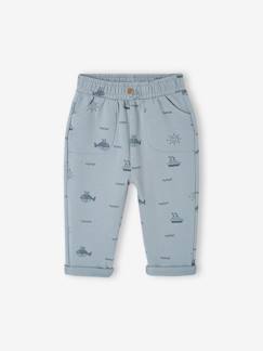 Baby-Broek, jean-Broek met print van molton baby