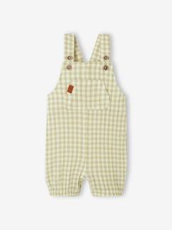 Baby-Salopette, jumpsuit-Newborn salopette van gevoerd hydrofiel katoen