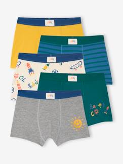 Jongens-Ondergoed-Slipje, boxershort-Set van 5 stretch boxershorts voor jongens COOL