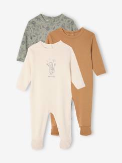 Baby-Pyjama, surpyjama-Set van 3 slaappakjes Basics