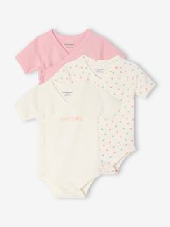 Baby-Body-Set van 3 rompertjes met korte mouwen voor pasgeborenen 'mon petit coeur'