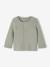 Set met shirt en broek voor baby's van tricot gechineerd lichtgrijs+leigrijs+saliegroen+wit - vertbaudet enfant 