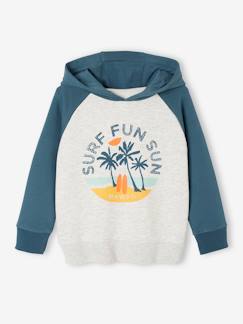 Jongens-Trui, vest, sweater-Sweater-Jongenssweater met surfmotief
