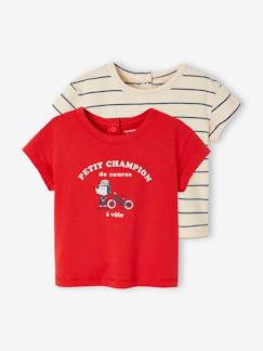 Baby-T-shirt, souspull-Set van 2 T-shirts voor baby, met korte mouwen