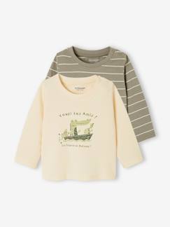 Baby-T-shirt, souspull-Set van 2 babyshirts met lange mouwen