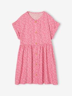 Meisje-Jurk-Geknoopte meisjesjurk met bloemen