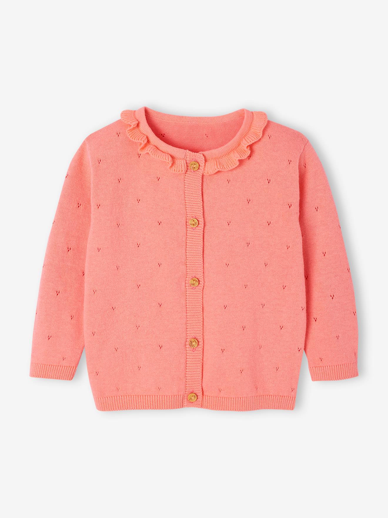 Babyvestje met kraag koraal