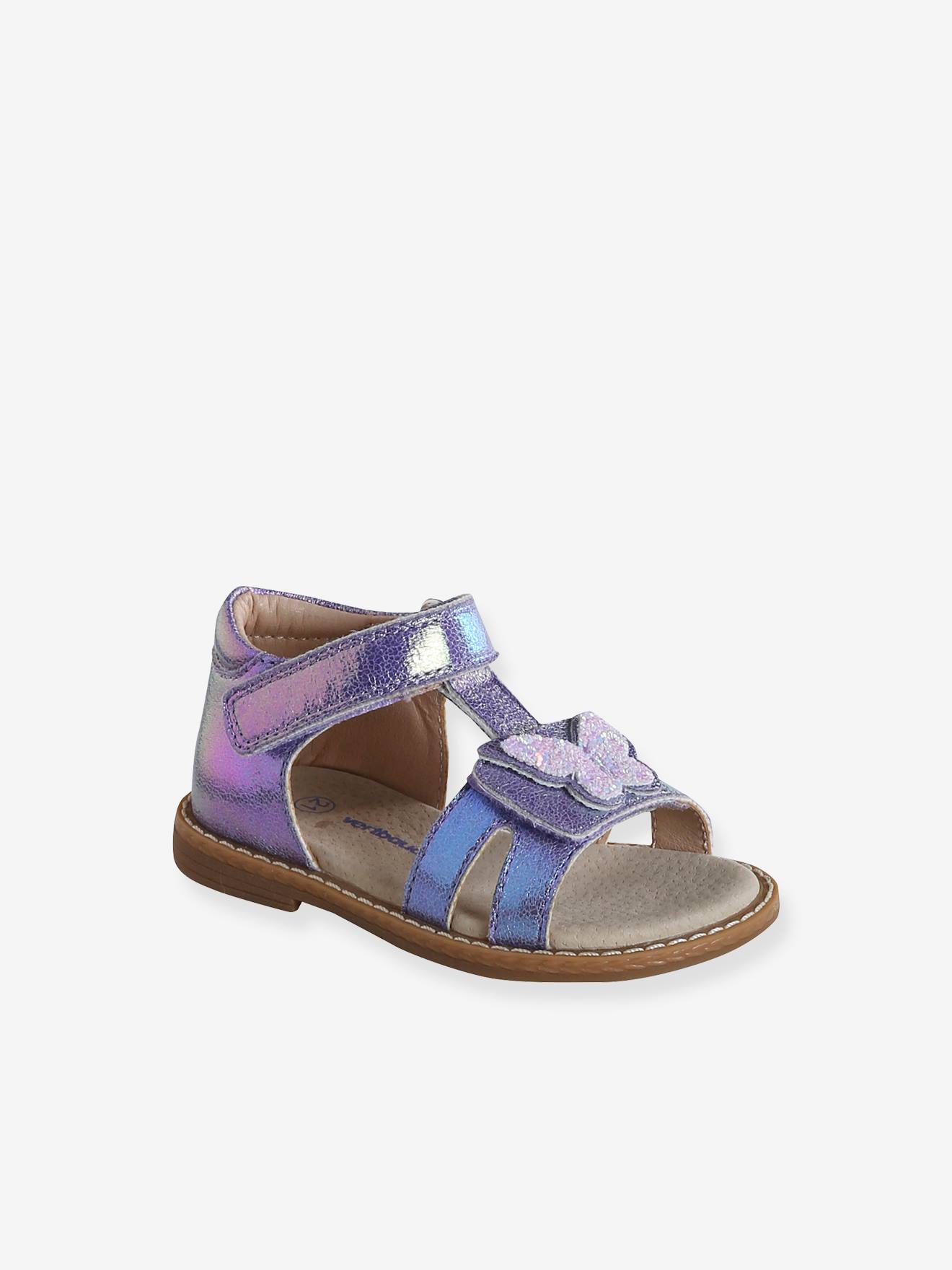 Baby sandalen met krassen paars