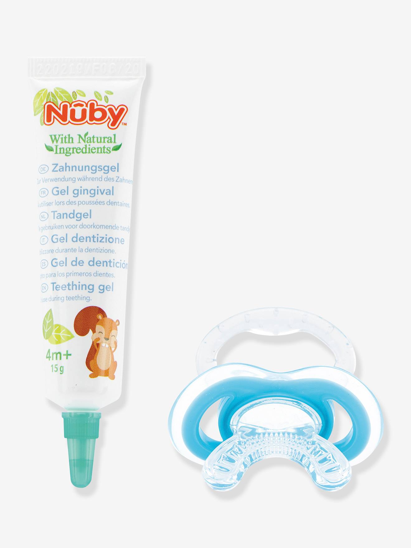 Gingivale gel + NUBY bijtring blauw afbeelding