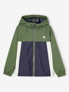 Jongens-Mantel, jas-Regenjas-Windjack colorblock voor jongens
