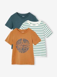 Jongens-T-shirt, poloshirt, souspull-Set van 3 geassorteerde jongens-T-shirts met korte mouwen