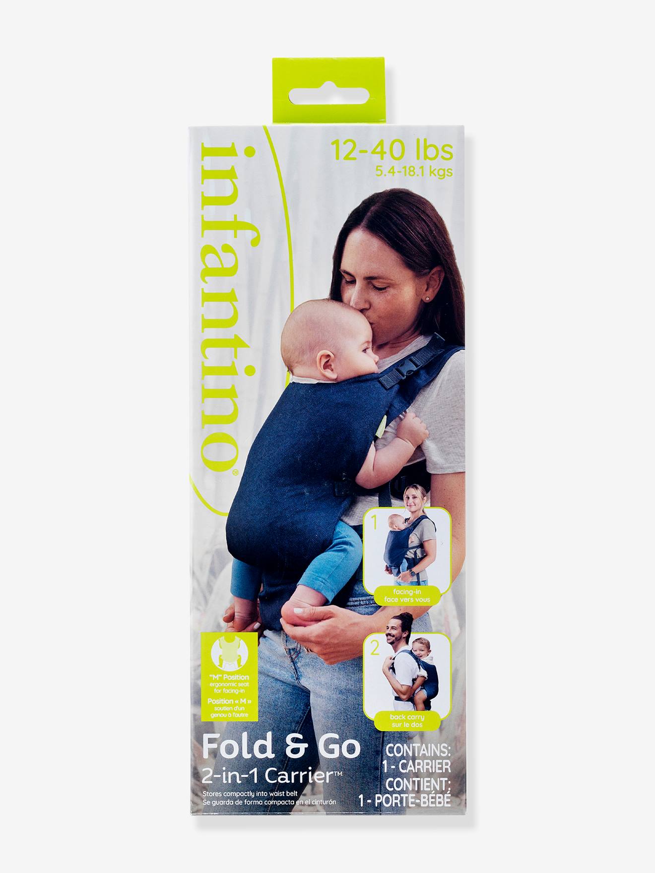 Draagdoek Fold n Go - INFANTINO grijs