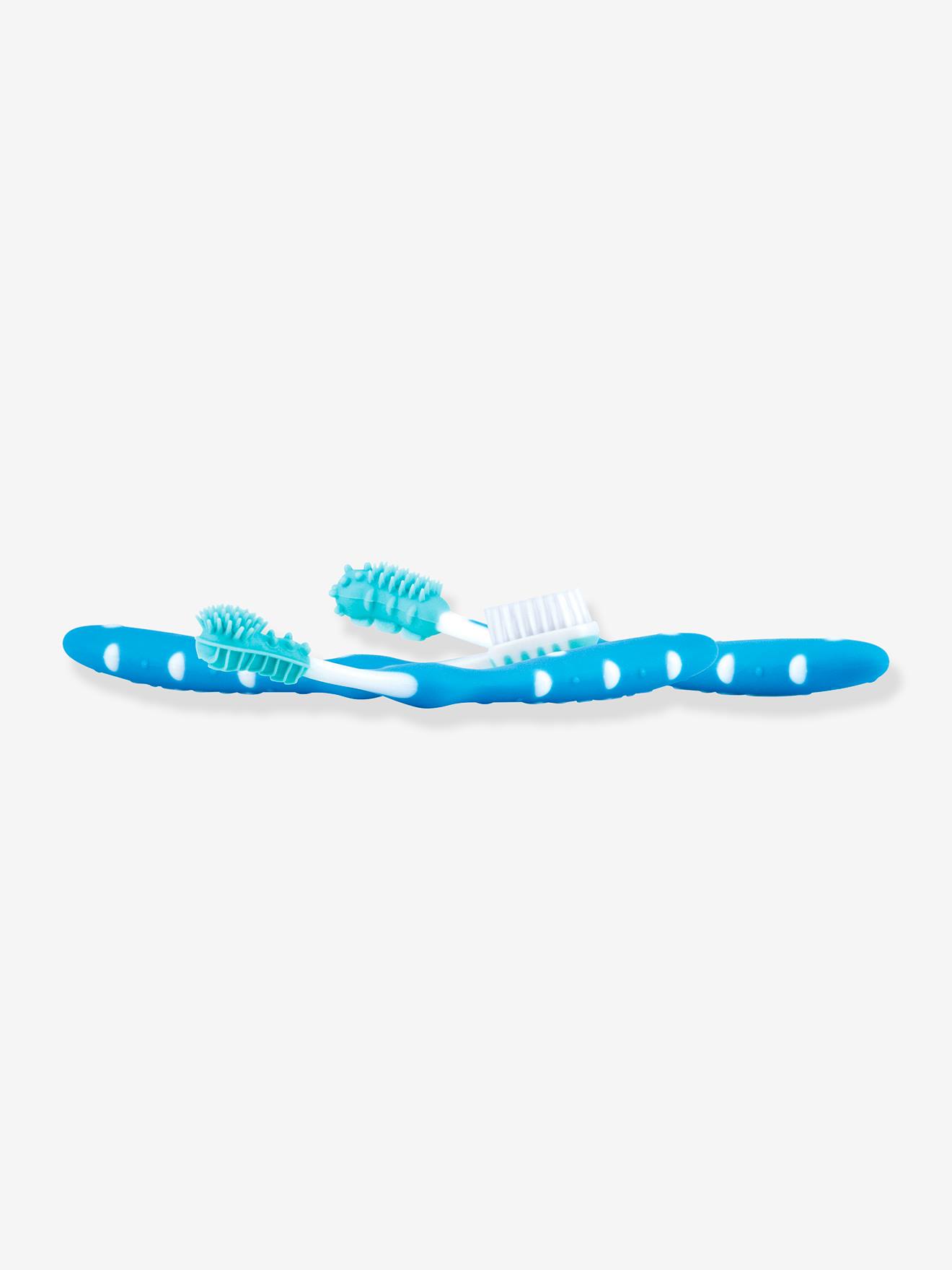 Set van 3-delige tandenborstels NUBY blauw afbeelding