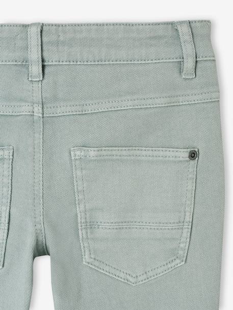 Gekleurde slim MorphologiK FIN jongens beige+grijsblauw+leiblauw+nachtblauw+smaragdgroen+terracottategel - vertbaudet enfant 