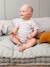 Geboorteset honingraatmotief T-shirt en short ecru - vertbaudet enfant 
