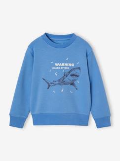 Jongens-Trui, vest, sweater-Sweater-Jongenssweater Basics met grafische motieven