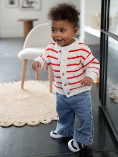 Baby-Broek, jean-Weite Baby Hose mit Bindegürtel