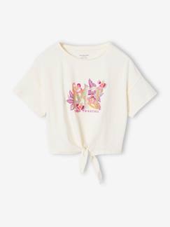 -Kort sportief meisjesshirt met sierstrik